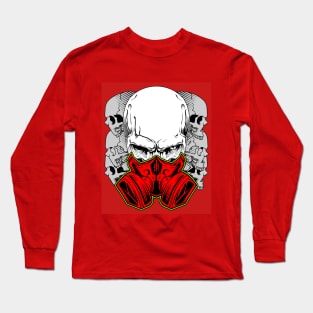 Masked toxic skull Long Sleeve T-Shirt